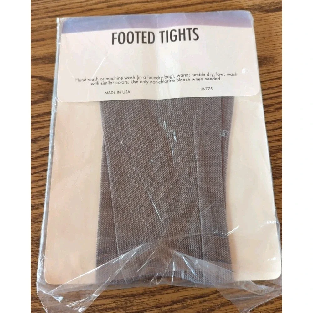 NEW‎ Vintage Extra Tall Gray Footed Tights